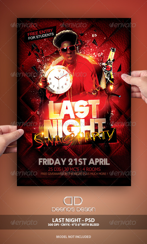 GraphicRiver Last Night Flyer Deeno s Designs 6927289 GraphicRiver Last Night Flyer Deeno s Designs 6927289