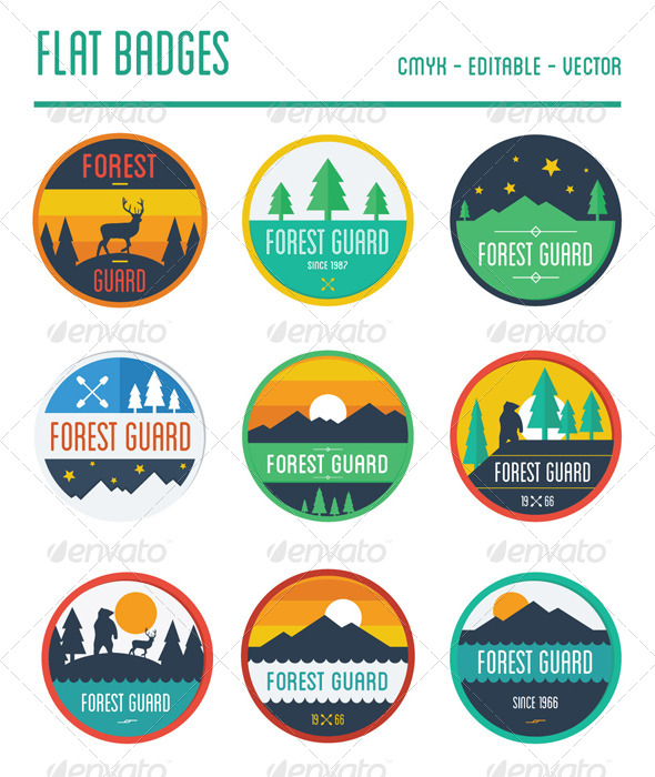 GraphicRiver Flat Badges 6939429 GraphicRiver Flat Badges 6939429