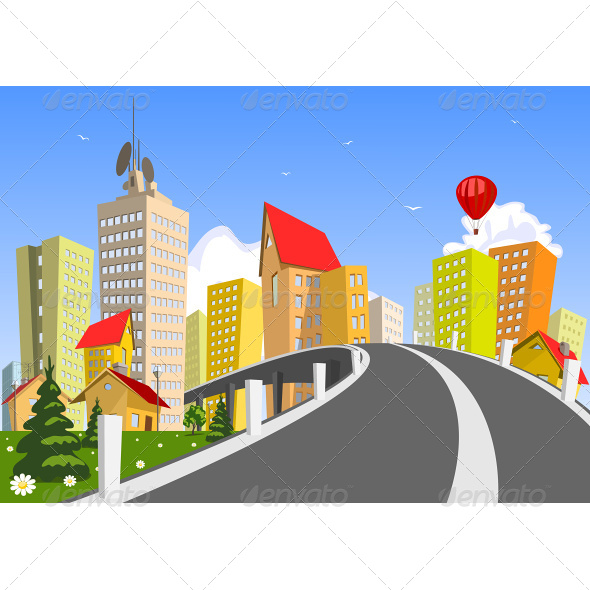 GraphicRiver Colorful Vector City 6942631 GraphicRiver Colorful Vector City 6942631