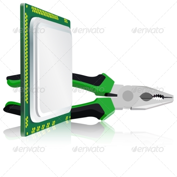 GraphicRiver Pliers and Computer Processor 6944688 GraphicRiver Pliers and Computer Processor 6944688