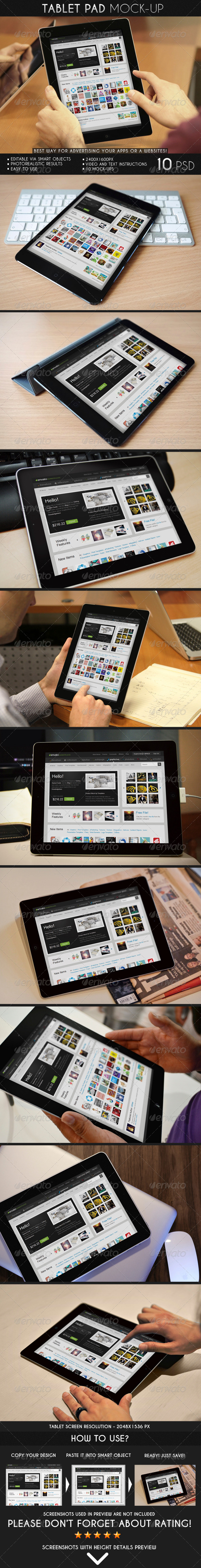GraphicRiver Tablet Pad Mock-Up 6951214 GraphicRiver Tablet Pad Mock-Up 6951214