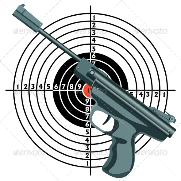 GraphicRiver Gun Against the Target 6953187 GraphicRiver Gun Against the Target 6953187