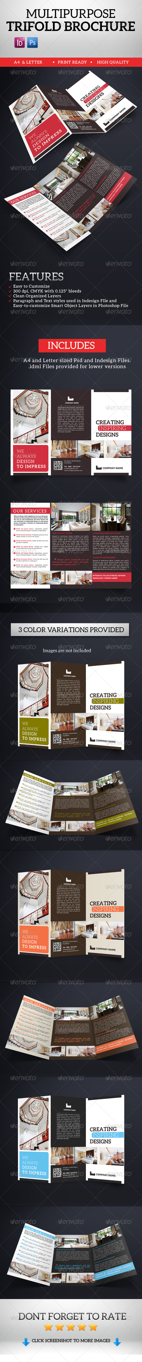 GraphicRiver Multipurpose Trifold Brochure 6954246 GraphicRiver Multipurpose Trifold Brochure 6954246