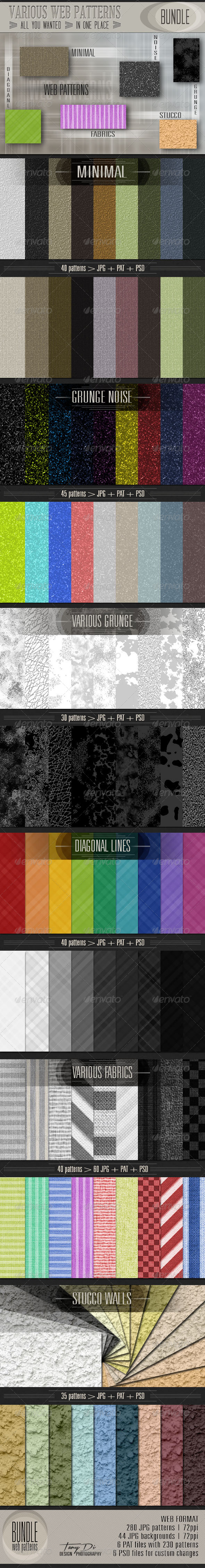 GraphicRiver Various Web Patterns Bundle 6959586 GraphicRiver Various Web Patterns Bundle 6959586