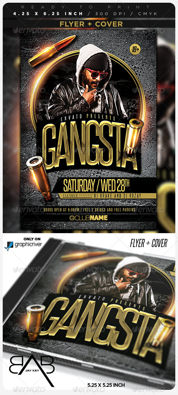 GraphicRiver Gangsta Music Party Flyer & Cover 6961740 GraphicRiver Gangsta Music Party Flyer & Cover 6961740