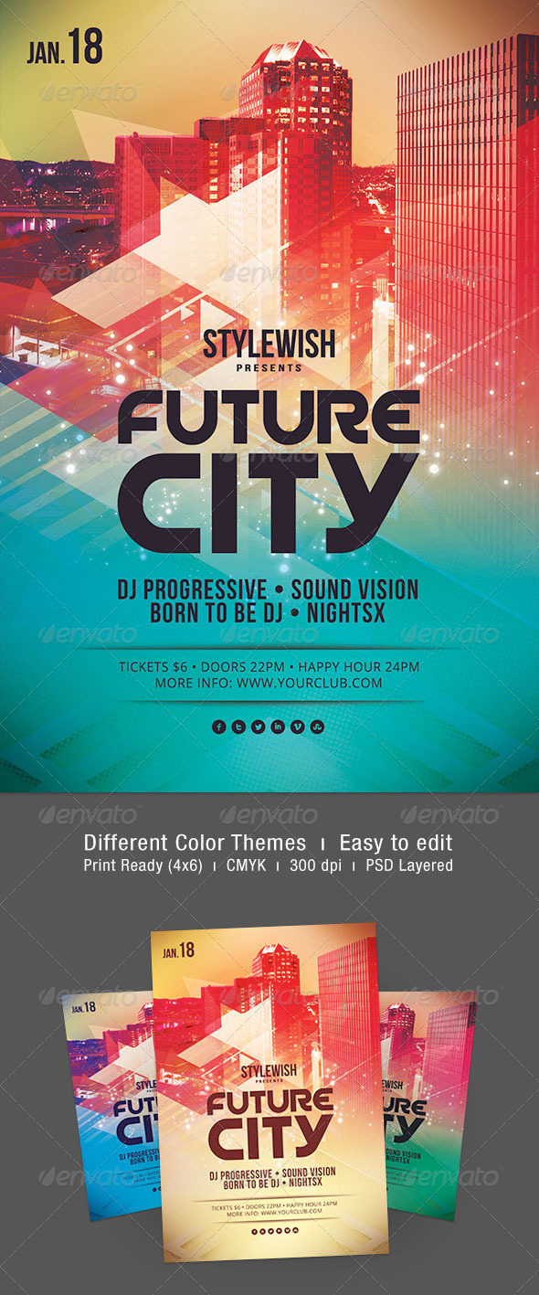 Future City Flyer - Clubs & Parties Events