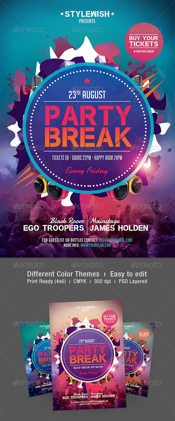 Party Break Flyer - Clubs & Parties Events