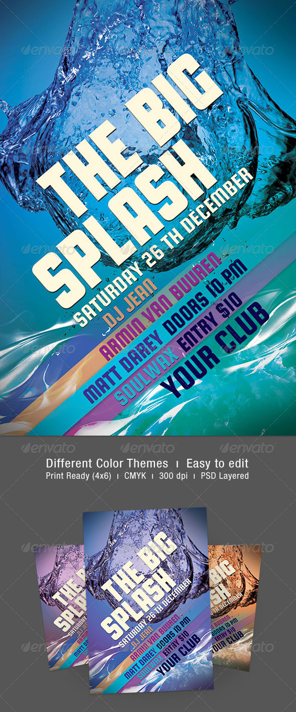 The Big Splash Flyer - Clubs & Parties Events