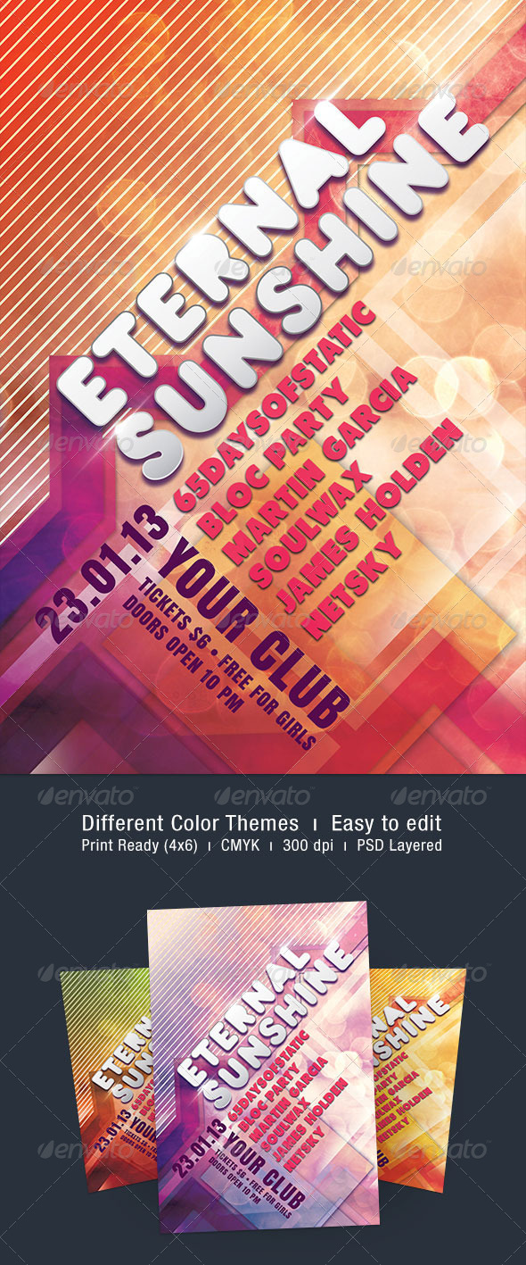 Eternal Sunshine Flyer - Clubs & Parties Events