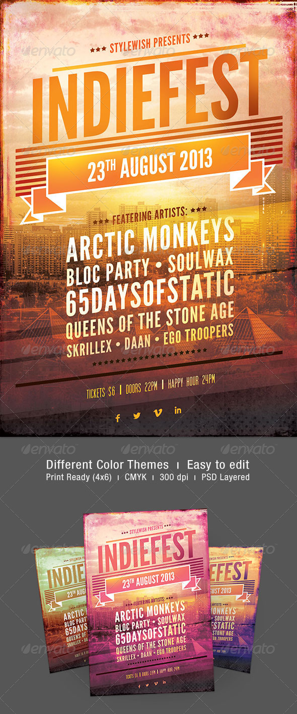 Indie Flyer - Clubs & Parties Events