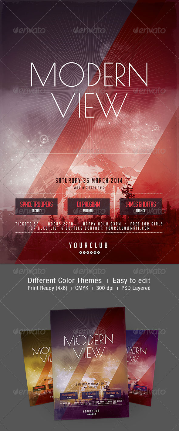 Modern View Flyer - Concerts Events