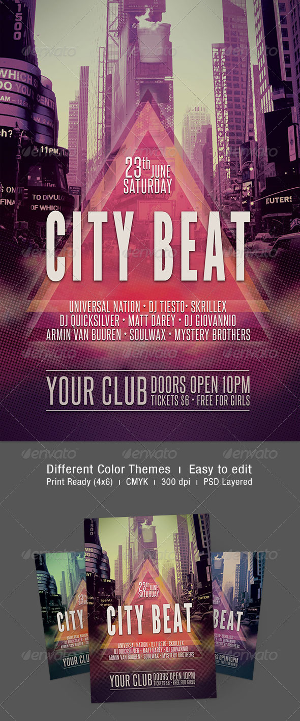 City Beat Flyer - Clubs & Parties Events