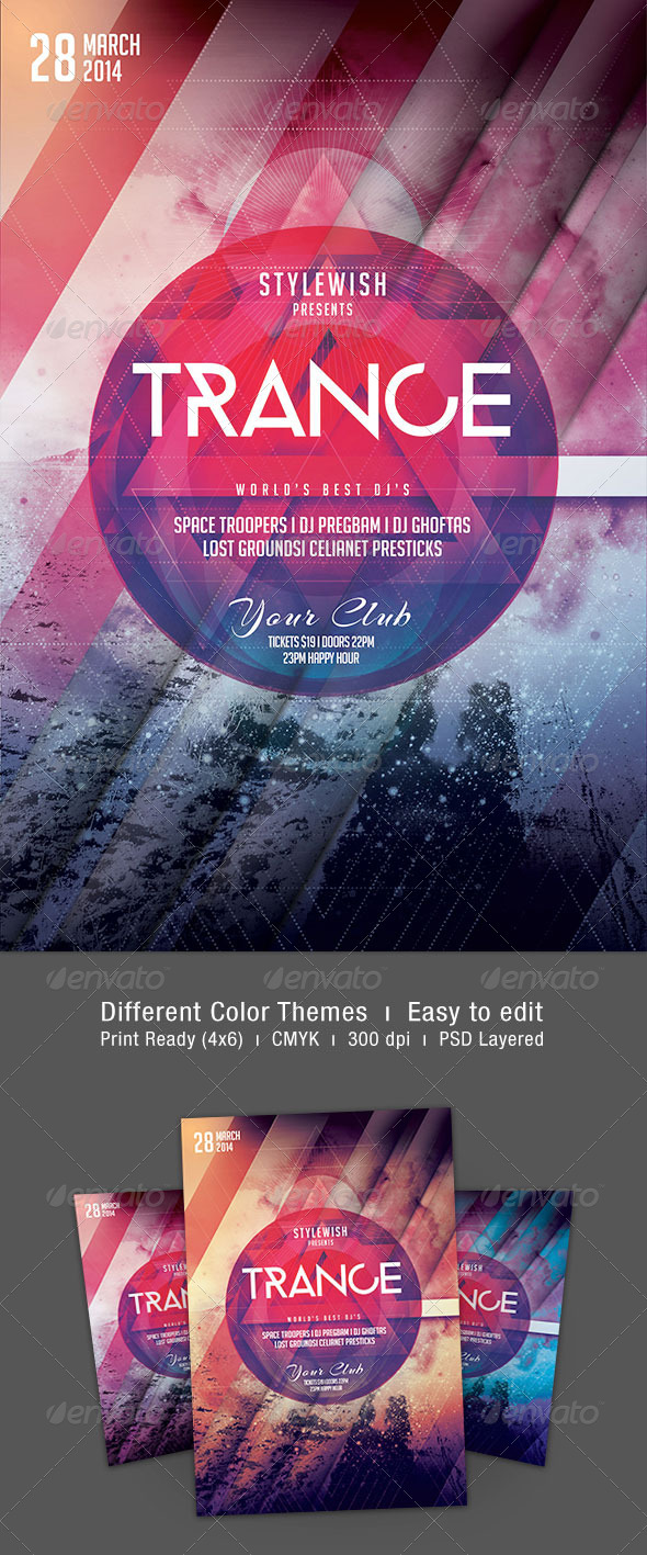 Trance Party Flyer - Clubs & Parties Events