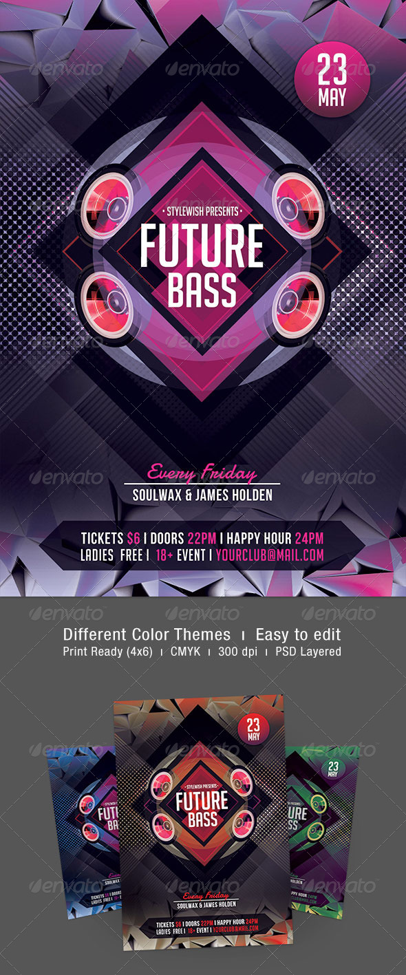 Future Bass Flyer - Clubs & Parties Events