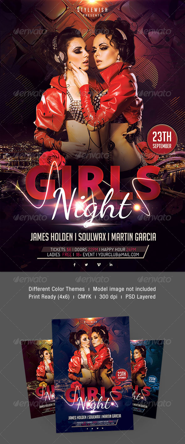 Girls Night Flyer - Clubs & Parties Events