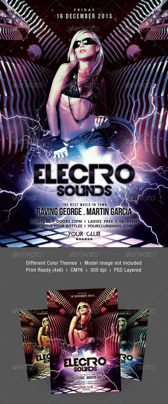 Electro Sounds Flyer - Clubs & Parties Events