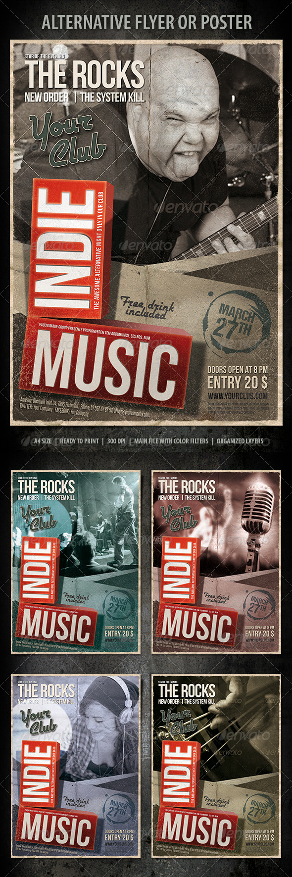 GraphicRiver Indie Music Flyer 6965550 GraphicRiver Indie Music Flyer 6965550