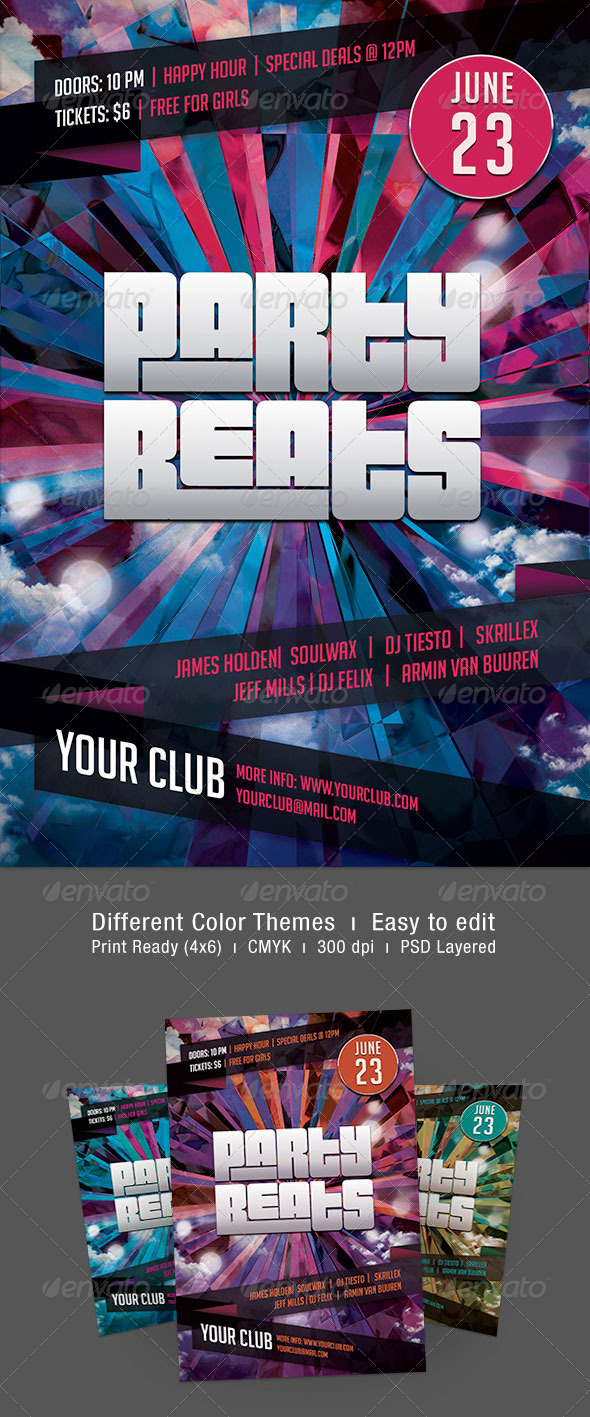 Party Beats Flyer - Clubs & Parties Events