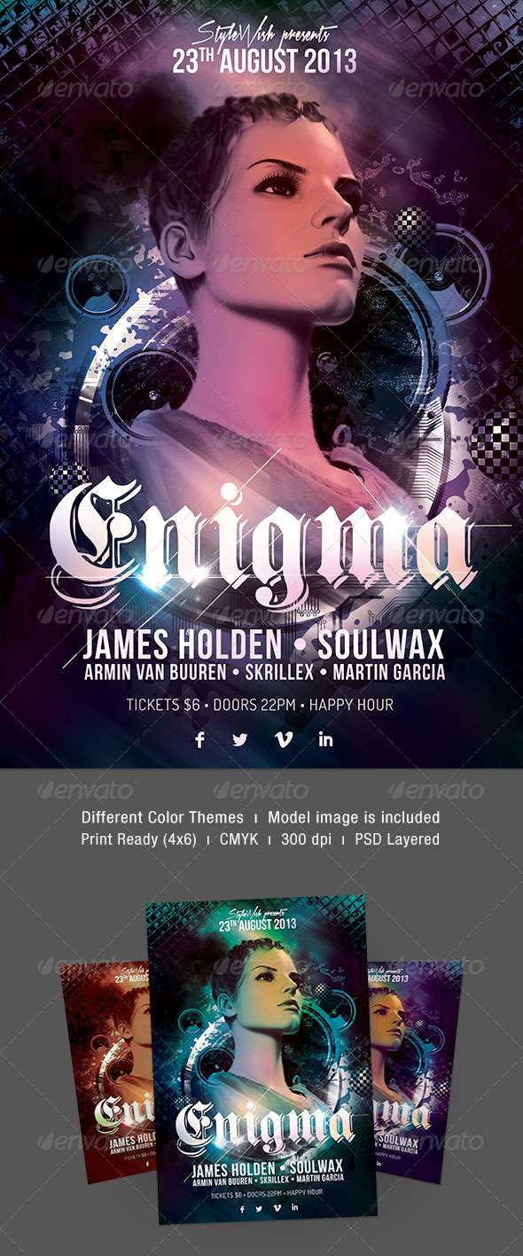 Enigma Party Flyer - Clubs & Parties Events