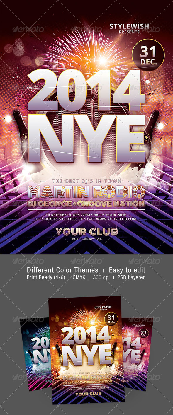 New Years Eve Flyer - Clubs & Parties Events