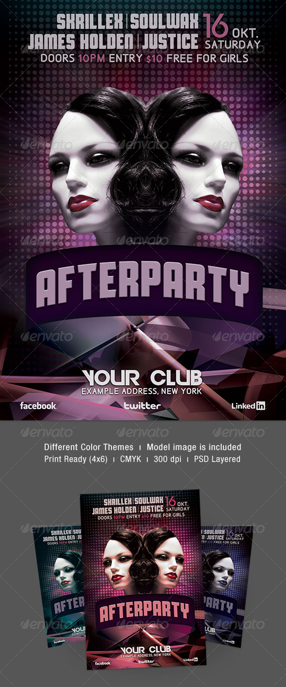 Afterparty Flyer - Clubs & Parties Events