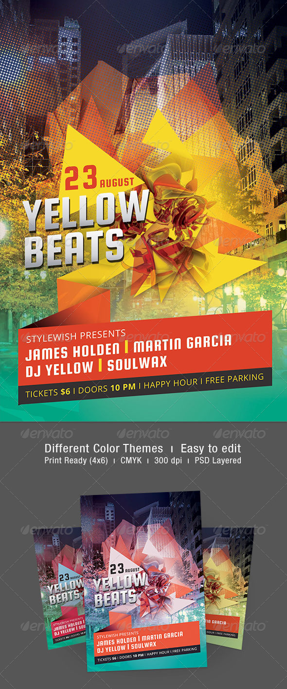 Yellow Party Flyer - Clubs & Parties Events