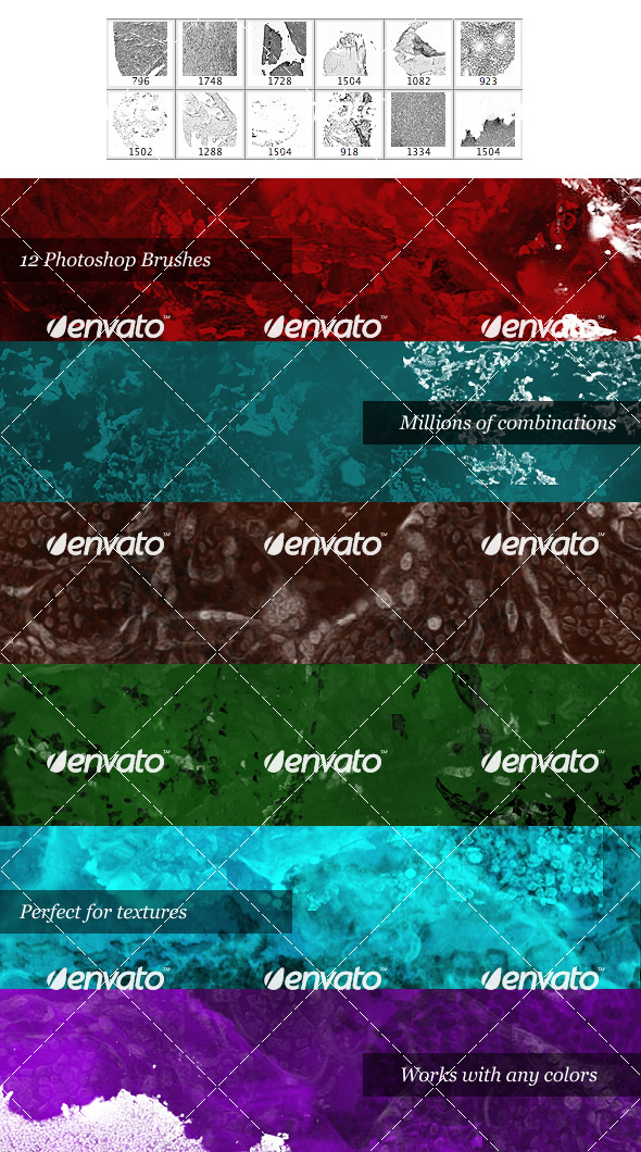 Texture Brush Pack 1 (12 Photoshop Brushes) - Texture Brushes