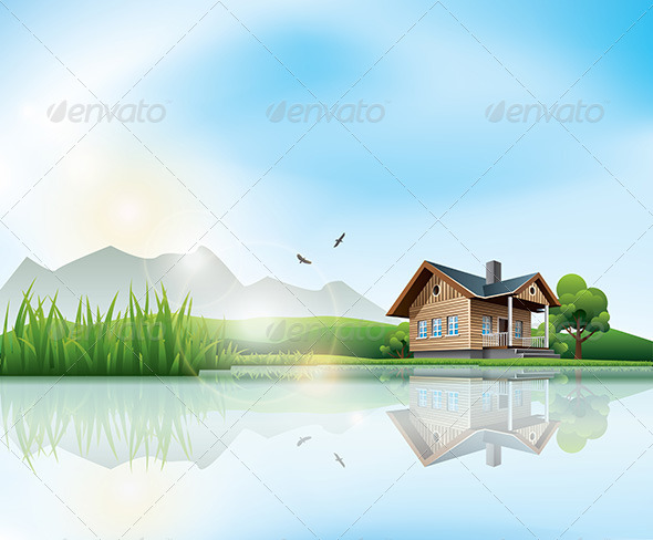 GraphicRiver House at the Lake 6968564 GraphicRiver House at the Lake 6968564