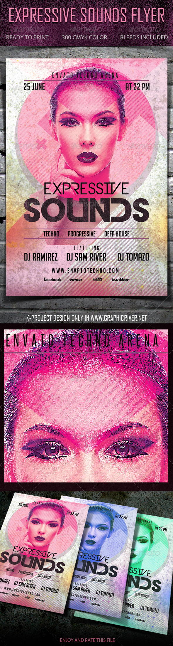 GraphicRiver Expressive Sounds Flyer 6969258 GraphicRiver Expressive Sounds Flyer 6969258