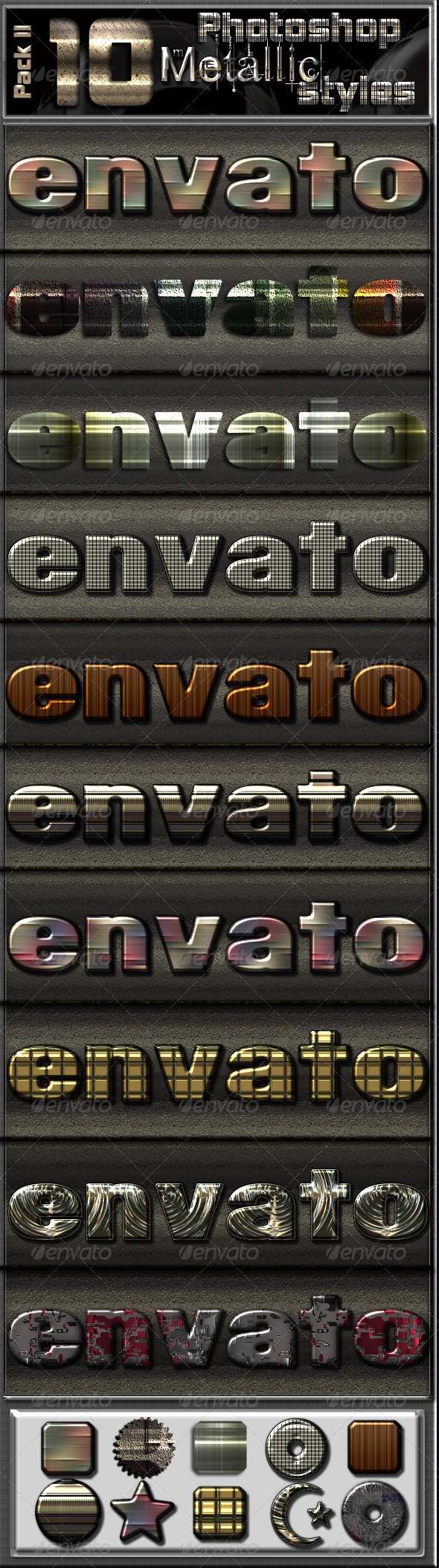 GraphicRiver 10 Metallic Photoshop Text Effects-Pack II 6972595 GraphicRiver 10 Metallic Photoshop Text Effects-Pack II 6972595