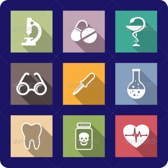 GraphicRiver Flat Medical and Healthcare Icons 6972951 GraphicRiver Flat Medical and Healthcare Icons 6972951