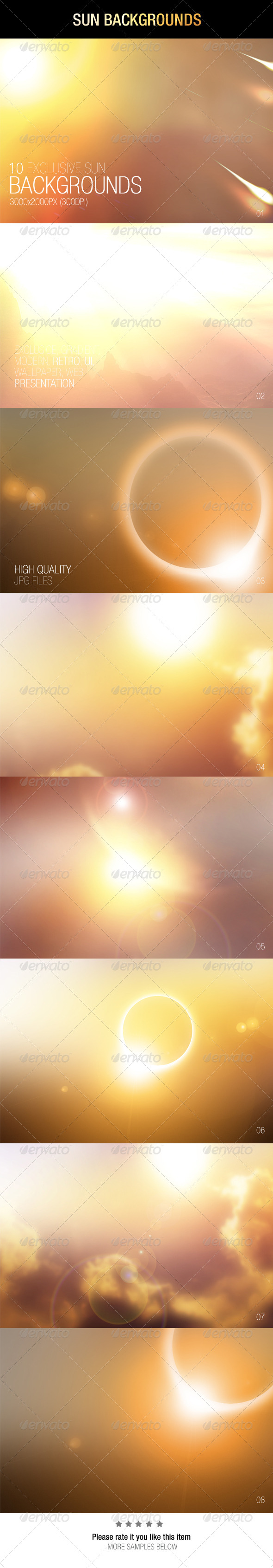 GraphicRiver Sun Backgrounds 6973251 GraphicRiver Sun Backgrounds 6973251