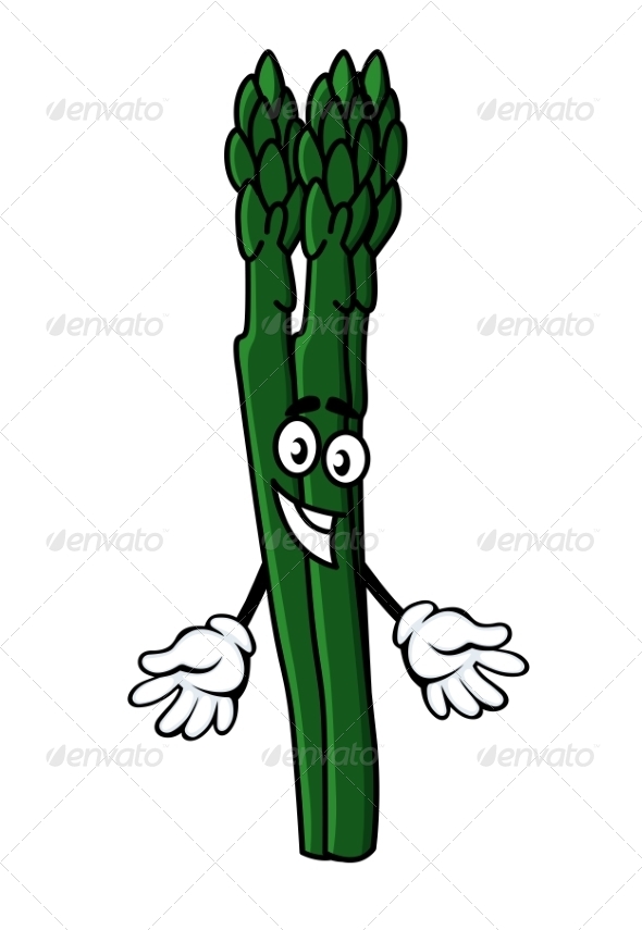 GraphicRiver Cartoon Asparagus 6973384 GraphicRiver Cartoon Asparagus 6973384