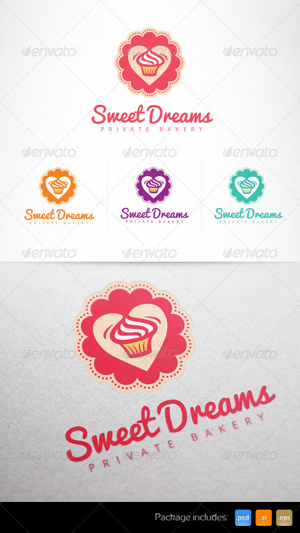 GraphicRiver Cupcake Confectionery Sweet Shop Logo 6977759 GraphicRiver Cupcake Confectionery Sweet Shop Logo 6977759