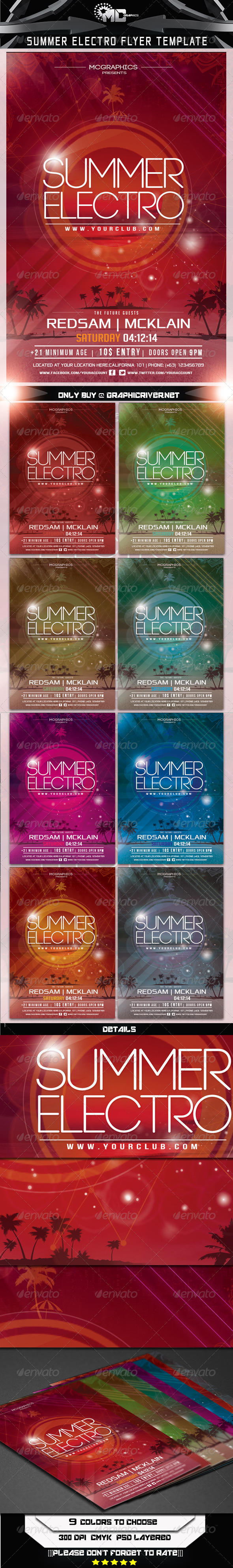 GraphicRiver Summer Electro Flyer Template 6984723 GraphicRiver Summer Electro Flyer Template 6984723