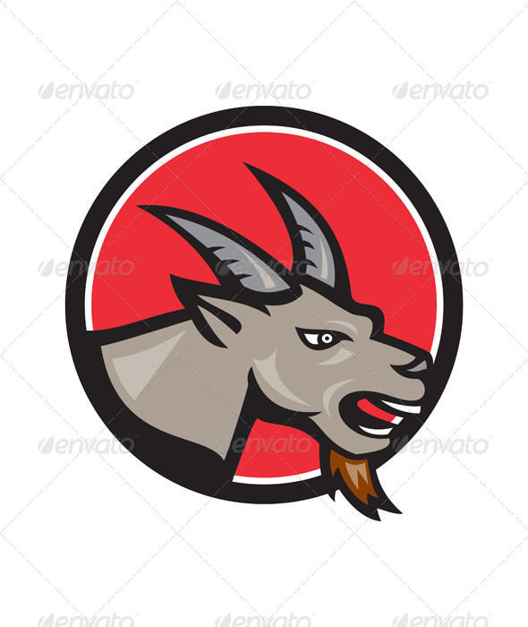 GraphicRiver Angry Goat Head Circle Retro 6985435 GraphicRiver Angry Goat Head Circle Retro 6985435