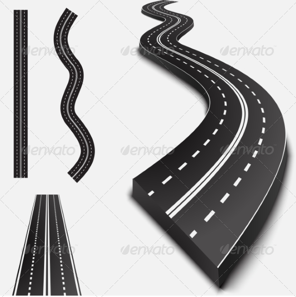 GraphicRiver Abstract Asphalt Road Isolated 6986051 GraphicRiver Abstract Asphalt Road Isolated 6986051