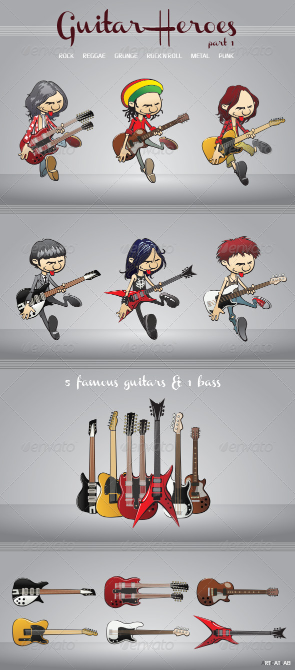 GraphicRiver Guitar Heroes 6988081 GraphicRiver Guitar Heroes 6988081