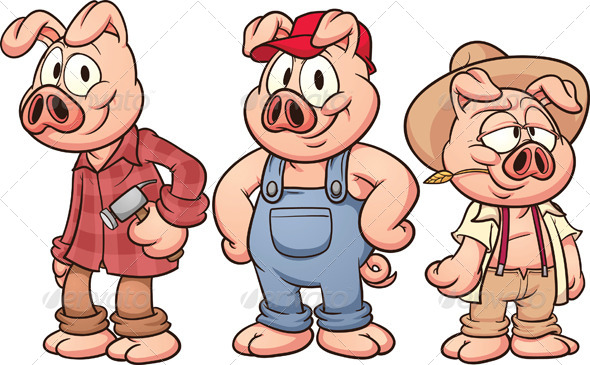 GraphicRiver Three Little Pigs 6990481 GraphicRiver Three Little Pigs 6990481