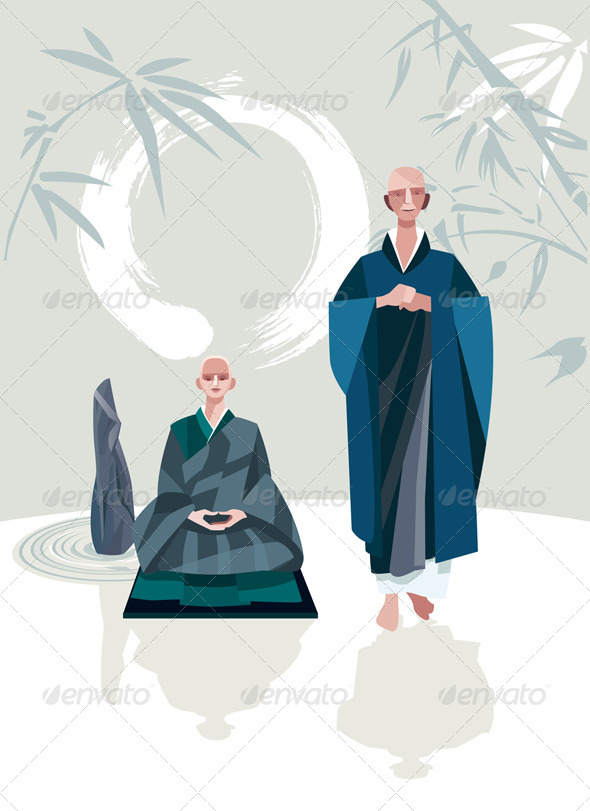 GraphicRiver Zen Master and Disciple Vertical 6992319 GraphicRiver Zen Master and Disciple Vertical 6992319