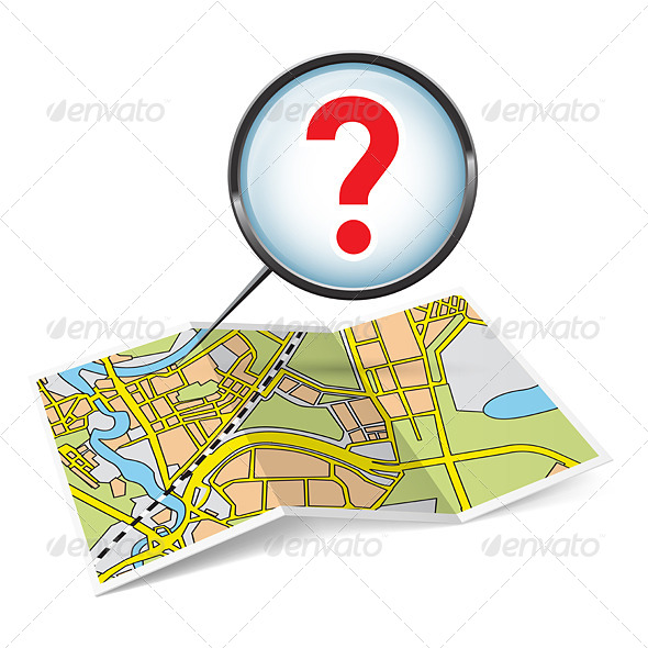 GraphicRiver Map Booklet with Question Mark 6993340 GraphicRiver Map Booklet with Question Mark 6993340