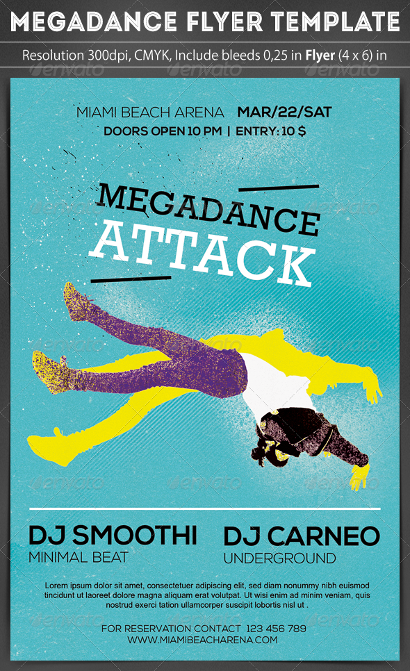 GraphicRiver Megadance Flyer Template 6981946 GraphicRiver Megadance Flyer Template 6981946