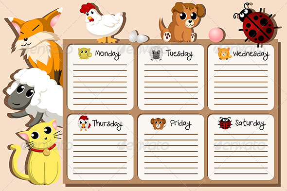 GraphicRiver School Timetable Design 6995577 GraphicRiver School Timetable Design 6995577
