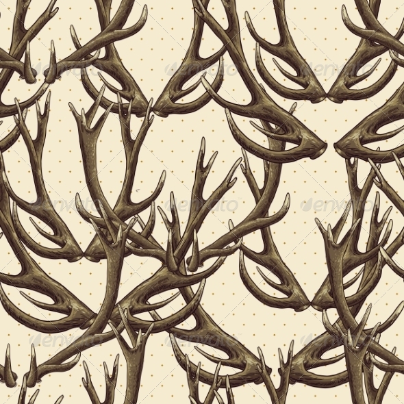 GraphicRiver Seamless Background with Deer Antlers 6996068 GraphicRiver Seamless Background with Deer Antlers 6996068