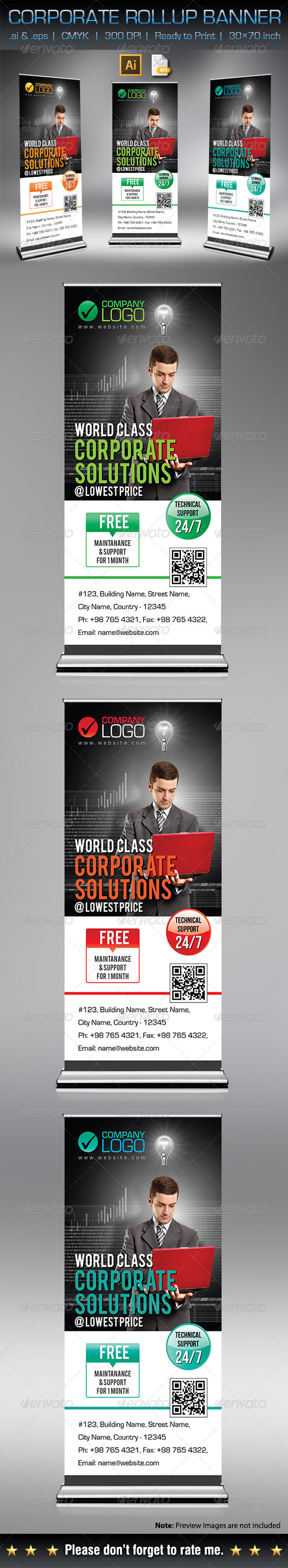 GraphicRiver Corporate Rollup Banner 6996423 GraphicRiver Corporate Rollup Banner 6996423