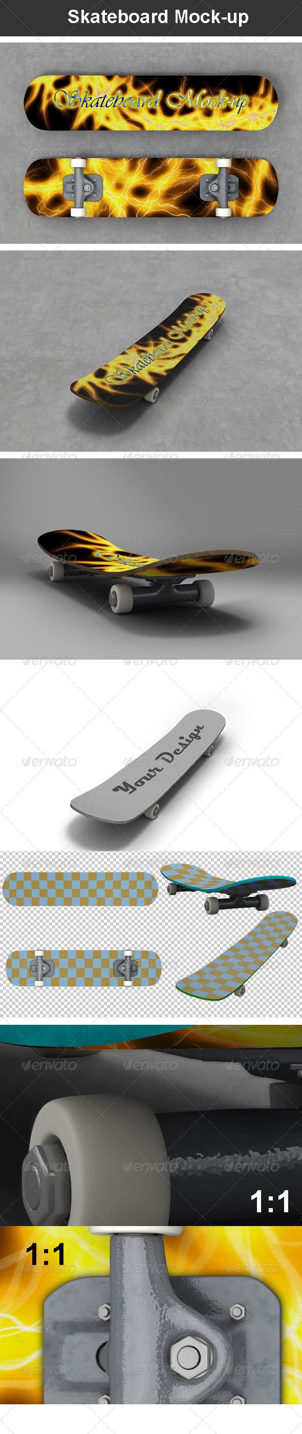 GraphicRiver Skateboard Mock-up 6998543 GraphicRiver Skateboard Mock-up 6998543