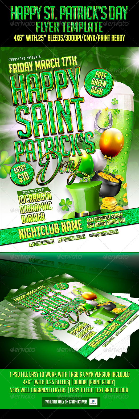 GraphicRiver Happy St Patrick s Day Flyer Template 6999756 GraphicRiver Happy St Patrick s Day Flyer Template 6999756