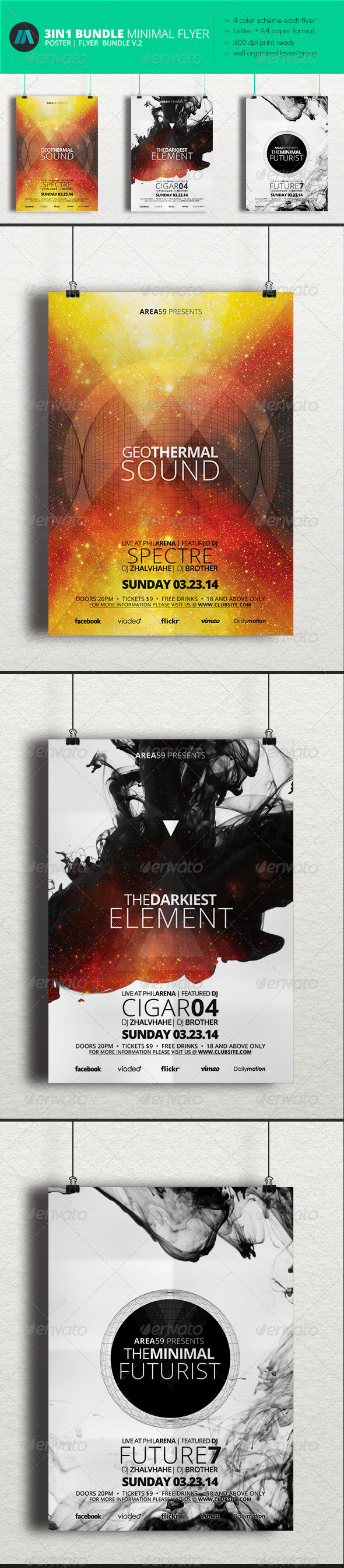 GraphicRiver Minimal Flyer Bundle 2 7002294 GraphicRiver Minimal Flyer Bundle 2 7002294