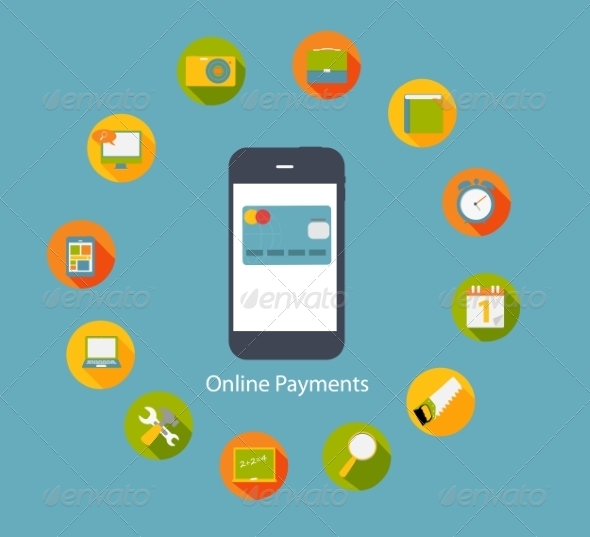 GraphicRiver Online Payments Flat Concept Vector Illustration 7005430 GraphicRiver Online Payments Flat Concept Vector Illustration 7005430