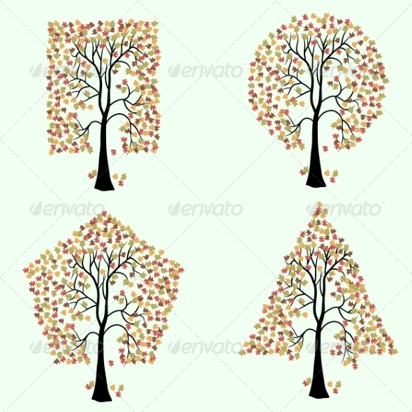 GraphicRiver Trees of Different Geometric Shapes 7007063 GraphicRiver Trees of Different Geometric Shapes 7007063